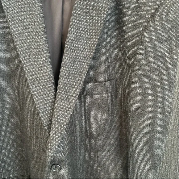 Vintage Joseph & Feiss 46L Lambswool Sports Coat Brown Grey 2-Button Men’s Wool - Picture 7 of 11